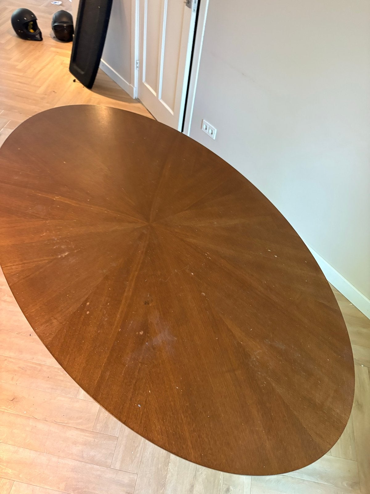 Ovale eettafel 190x110cm, dit weekend ophalen!, Ophalen, Gebruikt, 100 tot 150 cm, 150 tot 200 cm