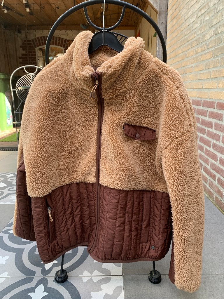 KORTE JAS VOOR DAMES, Kleding | Dames, Jassen | Zomer, Ophalen of Verzenden, Zo goed als nieuw, Maat 46/48 (XL) of groter, Bruin