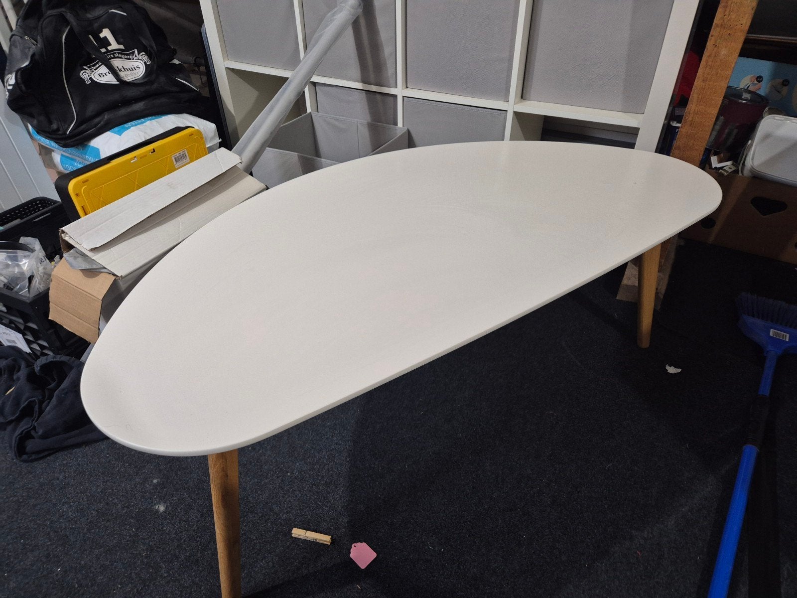 Nette witte salontafel, Huis en Inrichting, Tafels | Salontafels, Ophalen, Gebruikt, 50 tot 100 cm, 50 tot 100 cm