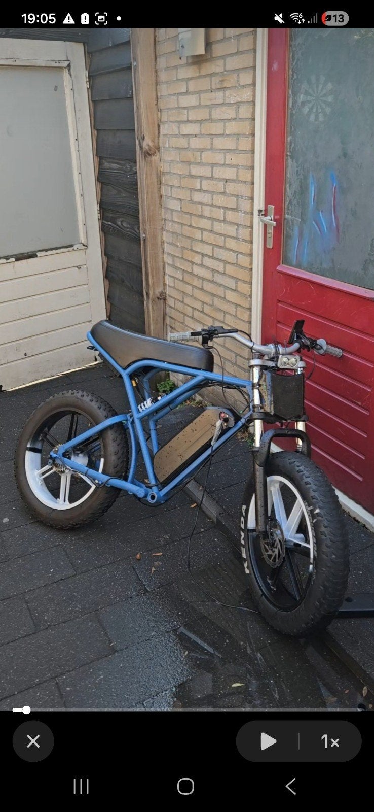 Ouxi H9 E-bike - Azure Blue, Zo goed als nieuw, 59 cm of meer, 30 tot 50 km per accu, Ophalen