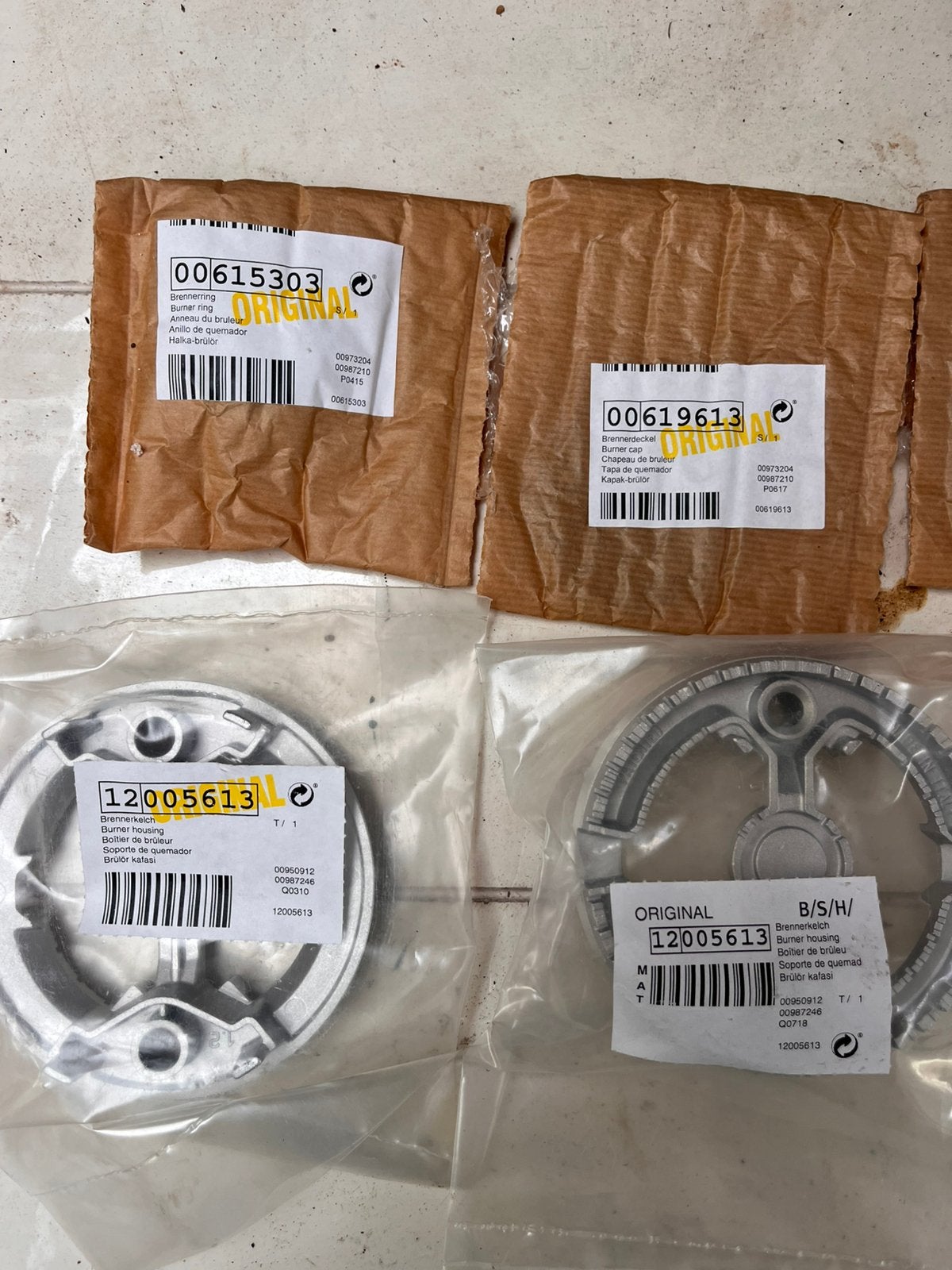 Nieuwe originele Bosch Siemens gasbrander onderdelen B/S/H, Witgoed en Apparatuur, Onderdelen en Toebehoren, Ophalen of Verzenden