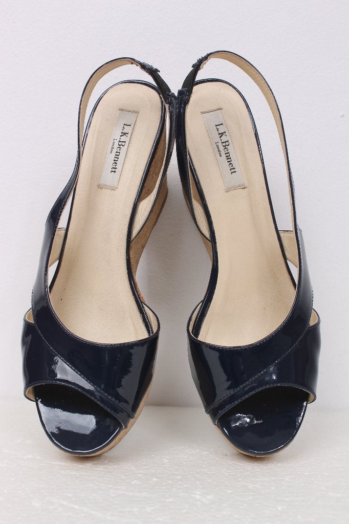 Sleehakken van L.K. Bennet maat 40, Blauw, Zo goed als nieuw, Sandalen of Muiltjes, Ophalen of Verzenden