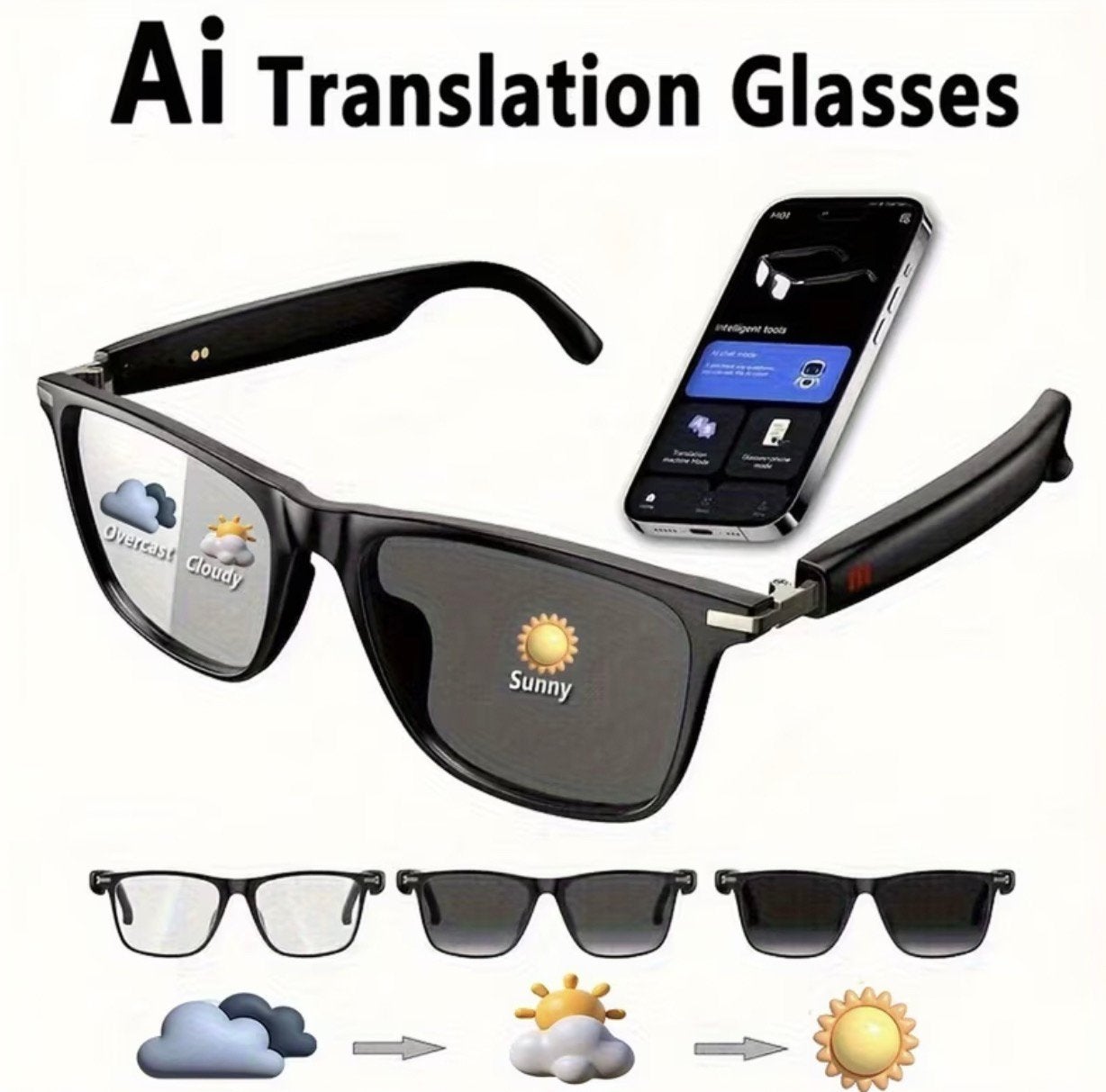 Smart Glasses slimme bril meta ray ai wayfarer studie vlog, Overige merken, Verzenden, Zwart, Nieuw