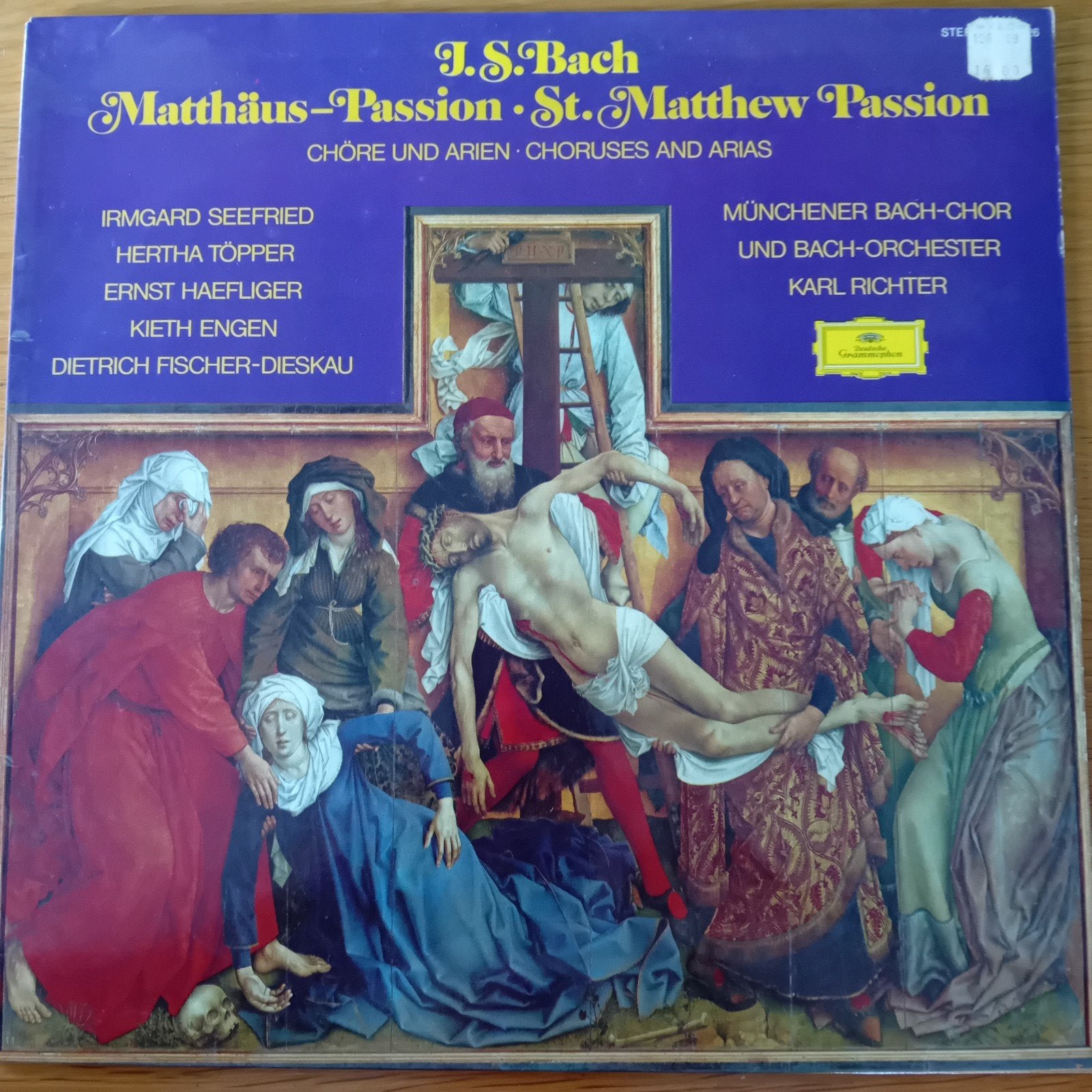 J.S. Bach - Matthäus-Passion (Chören und Arien) LP, Gebruikt, Ophalen of Verzenden, Oratorium, Barok