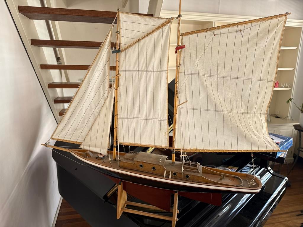 houten zeilboot model, Hobby en Vrije tijd, Modelbouw | Boten en Schepen, Ophalen, Gebruikt, Groter dan 1:32, Overige merken