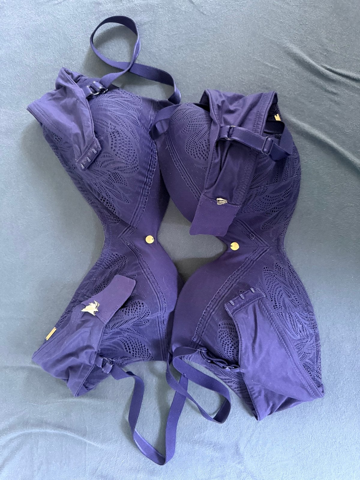 3 blauwe bh's van Livera, maat 85B, Kleding | Dames, Ondergoed en Lingerie, Verzenden, Blauw, BH