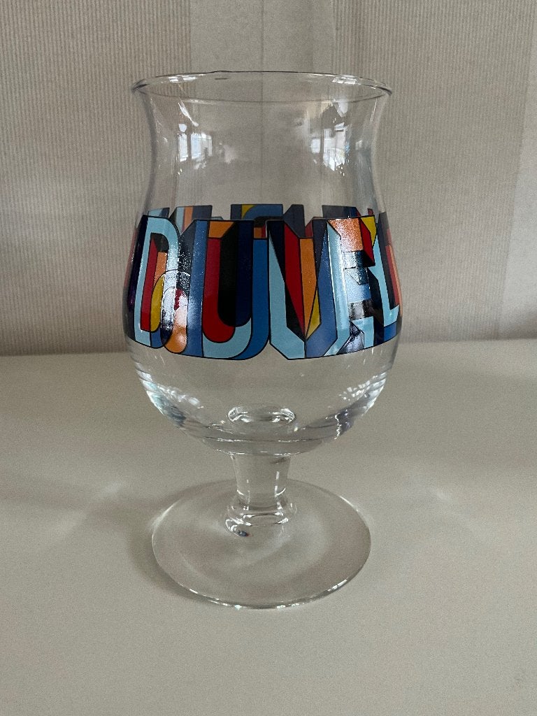 Duvel bierglas  jaarglas, Ophalen of Verzenden, Zo goed als nieuw, Glas of Glazen, Duvel