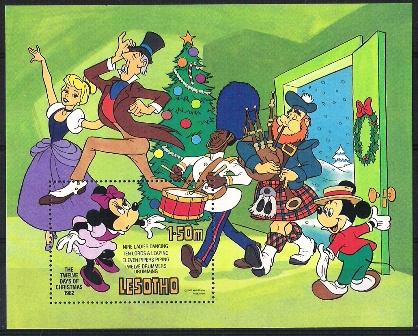 Walt Disney Lesotho Mi nr blok 16 postfris, Postzegels en Munten, Verzenden, Postfris, Overige thema's