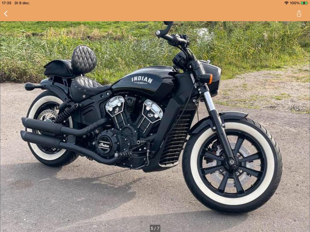 Indian Scout Bobber Zwart - Unieke Custom Look, 2 cilinders, Sportuitlaat, Motorrijbewijs A, Gebruikt
