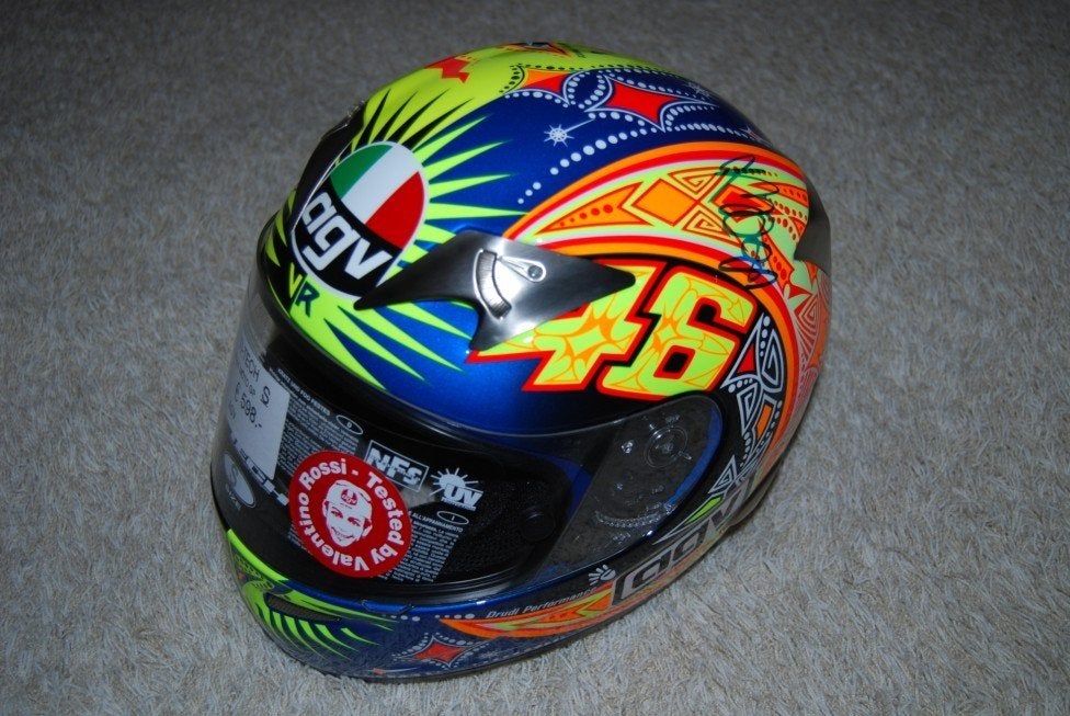 Gesigneerde helm * Valentino Rossi * nieuw in doos * maat S, Motoren, Nieuw met kaartje, Ophalen of Verzenden, S, Dames