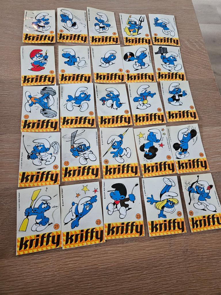 Smurfen stickers Kriffy, Verzamelen, Smurfen, Ophalen of Verzenden, Zo goed als nieuw, Verschillende Smurfen