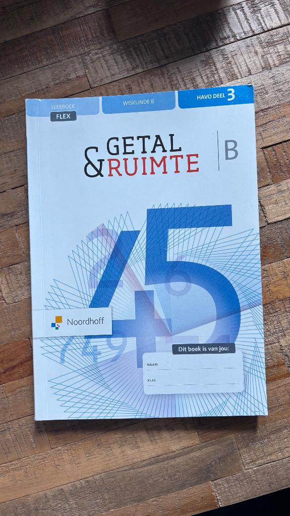 Getal & ruimte wiskunde b havo deel 3, Boeken, Ophalen of Verzenden, Beta, Nieuw, Noordhoff Uitgevers