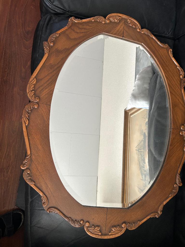 Wand Spiegel Vintage, Huis en Inrichting, Woonaccessoires | Spiegels, Minder dan 50 cm, Ophalen of Verzenden, Zo goed als nieuw