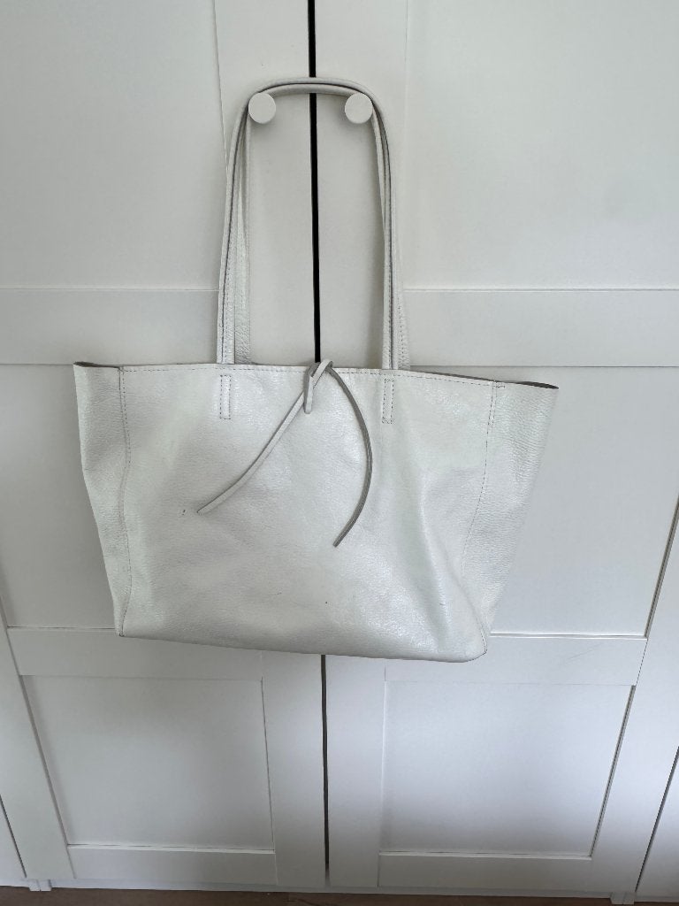 Wiitte leren shopper, Ophalen, Gebruikt, Zwart, Shopper