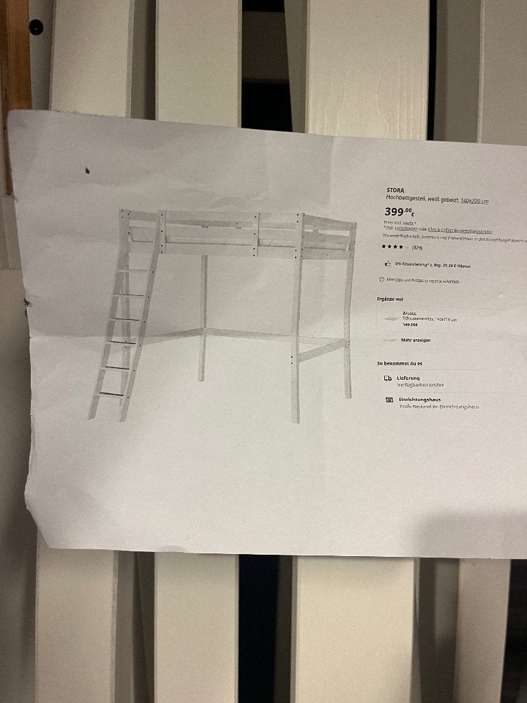 Loftbed/highbed for a good price, Huis en Inrichting, Ophalen, Eenpersoons, 160 tot 180 cm, 140 cm