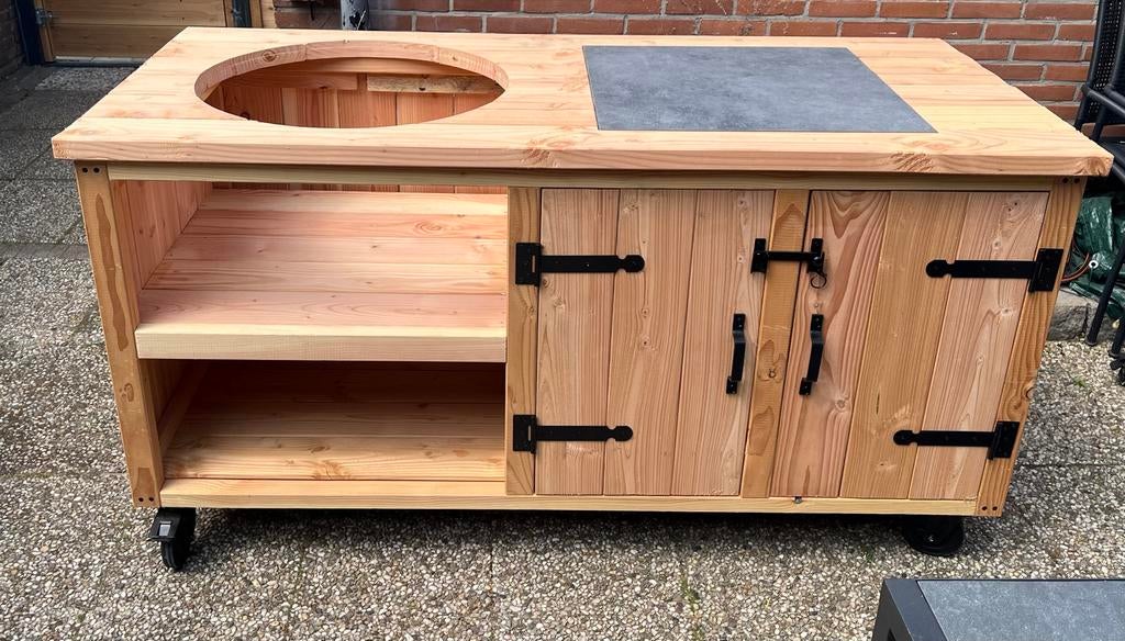 Barbecue meubel op maat van douglas hout, Ophalen of Verzenden, Nieuw, Houtskool, Vrijstaand