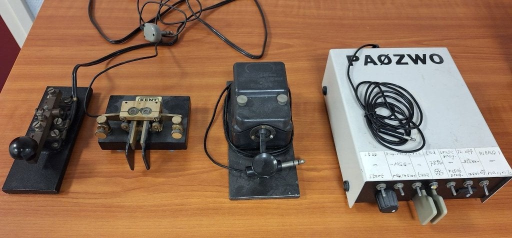 Morse key en paddle, Telecommunicatie, Ophalen of Verzenden, Gebruikt, Zender en Ontvanger
