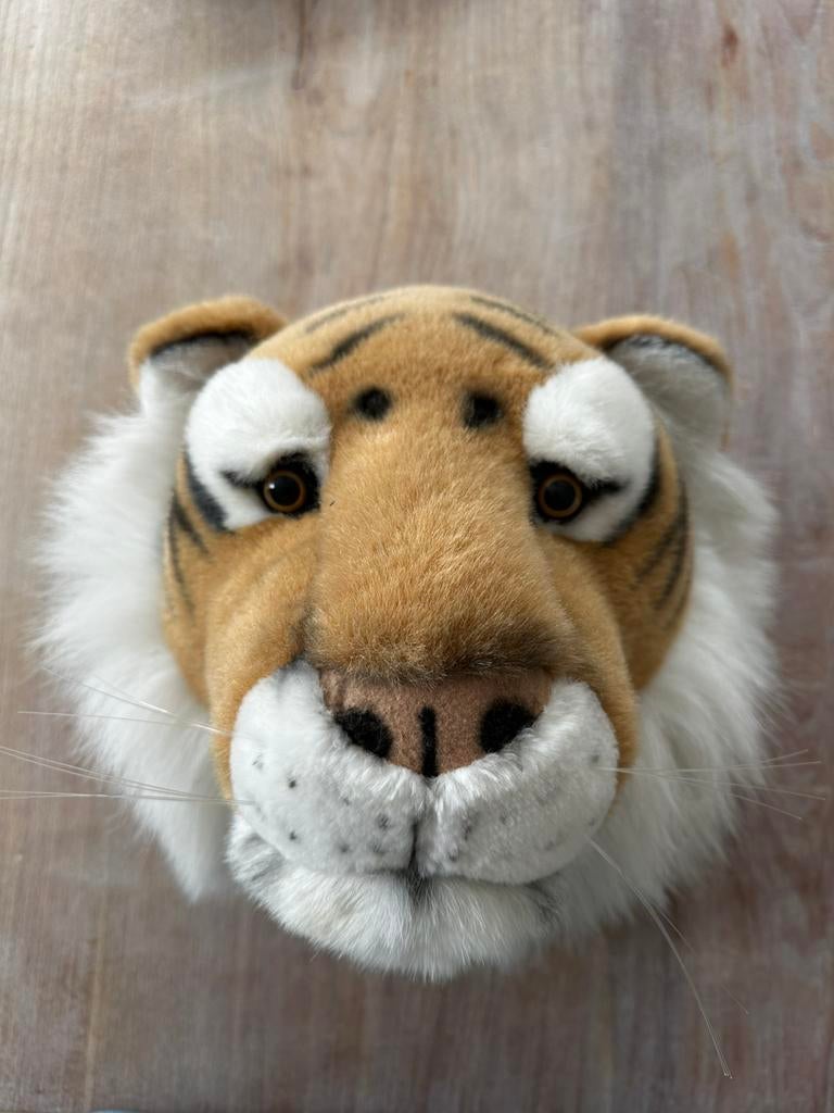 Pluche tijgerkop decoratie, Ophalen of Verzenden, Zo goed als nieuw, Wanddecoratie