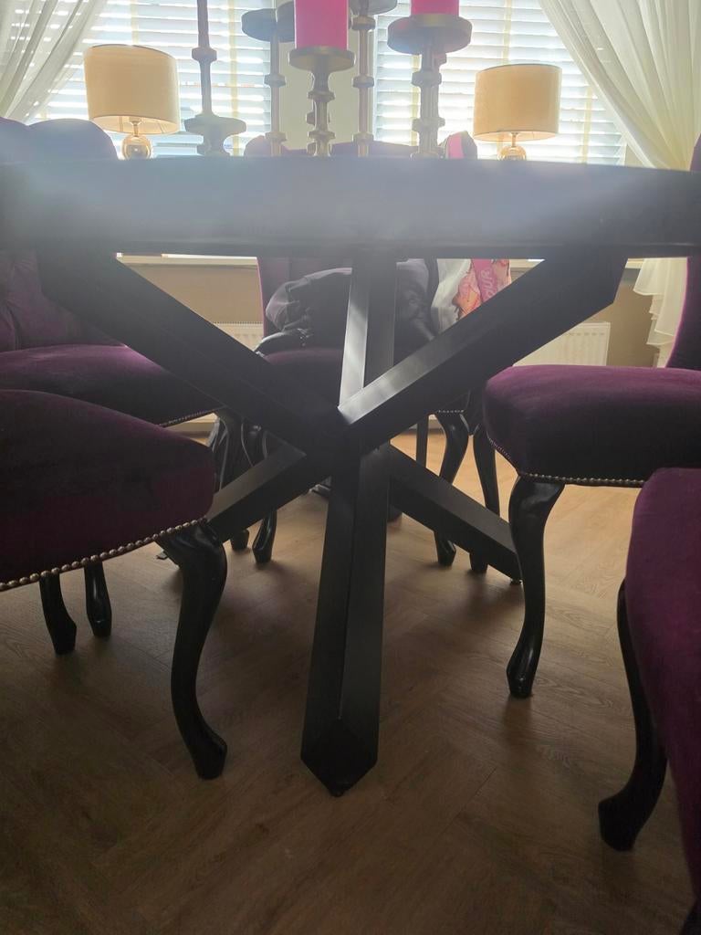 Ronde eettafel, Ophalen of Verzenden, 4 tot 6 stoelen