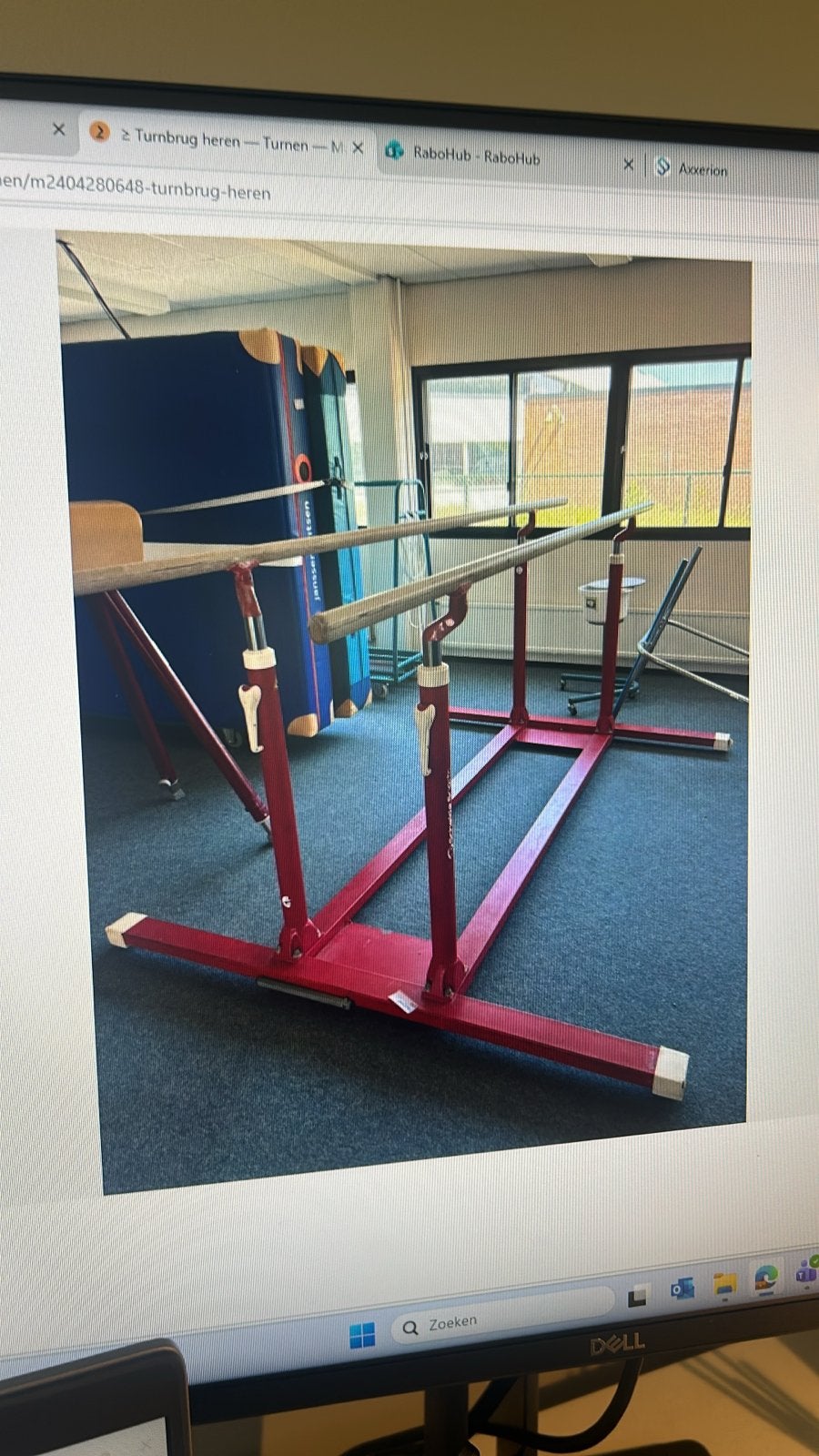 Turnbrug heren - Turnen GRATIS AF TE HALEN!, Sport en Fitness, Ophalen, Gebruikt, Materiaal, Groter dan maat 42
