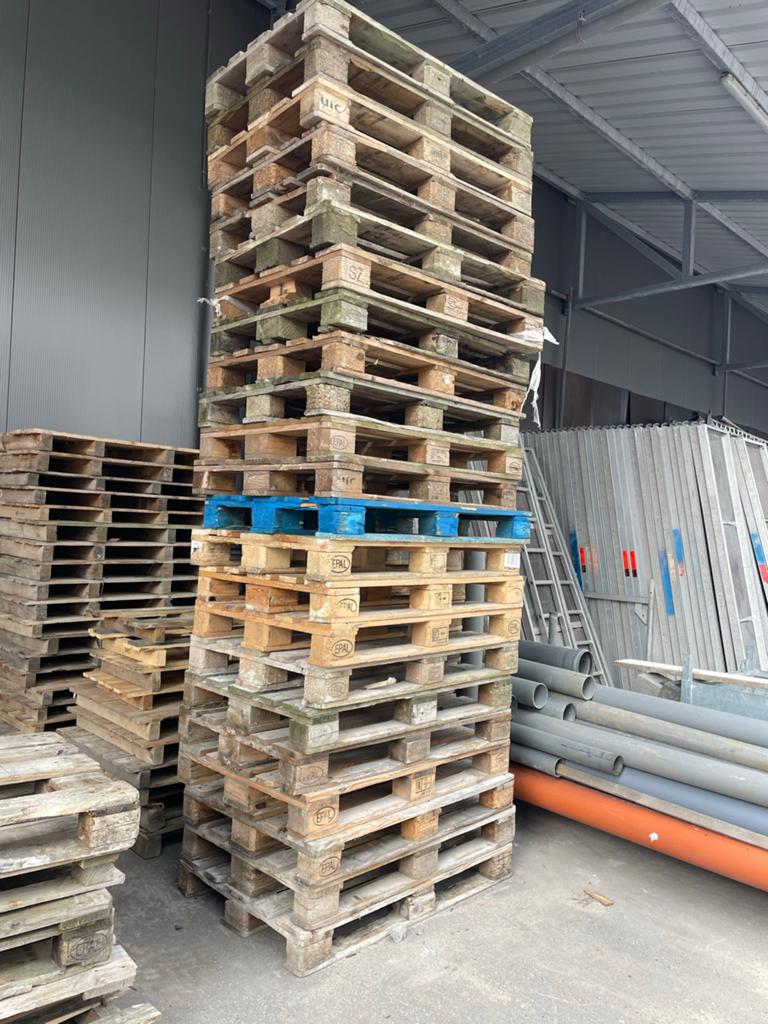 Gebruikte Europallets - 120x80, Ophalen, Zo goed als nieuw, 50 mm of meer, Pallet