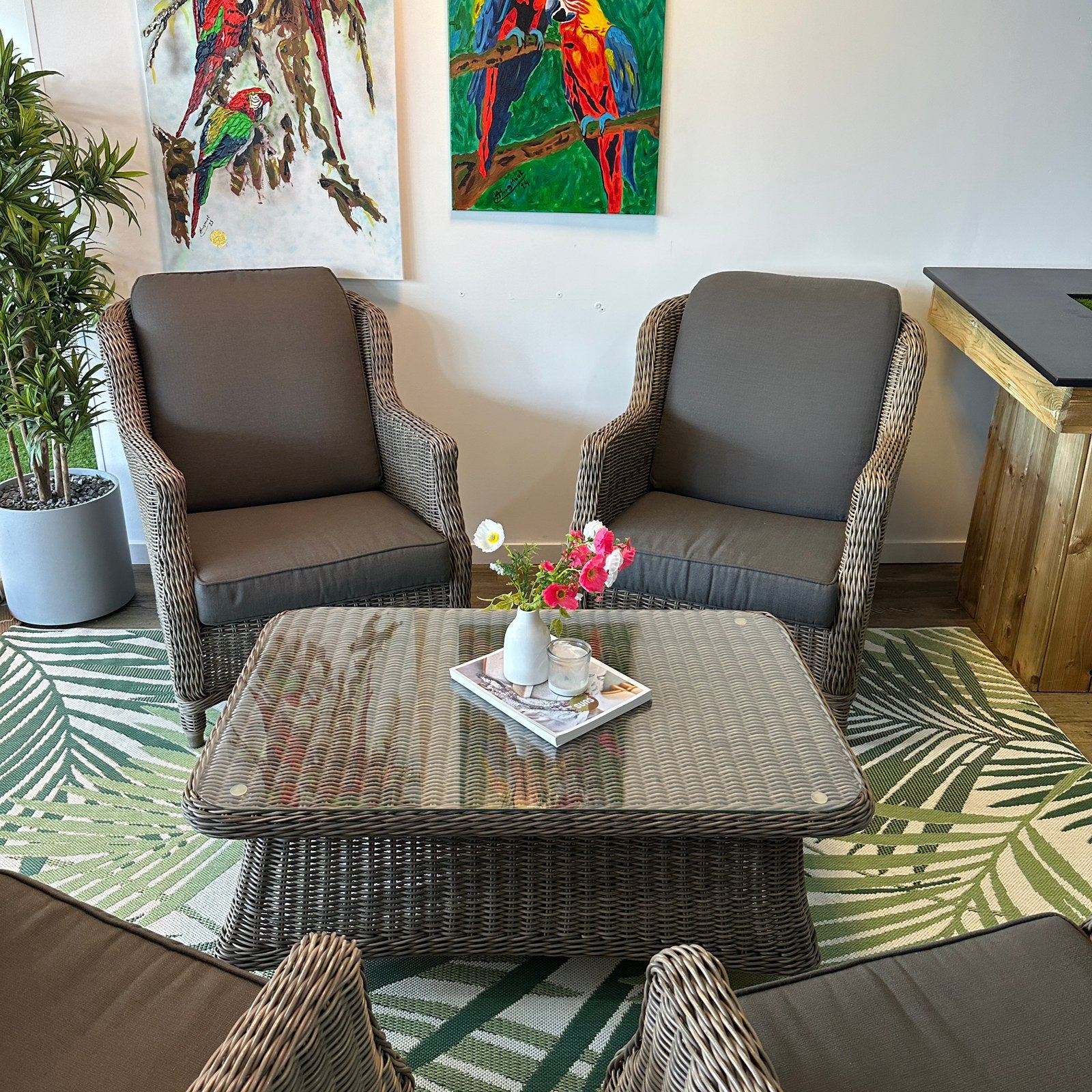 4x. 4 Seasons Outdoor (4SO) Fauteuil + Tafel TWV €2800,-, Tuin en Terras, Gebruikt, Verzenden, ., .