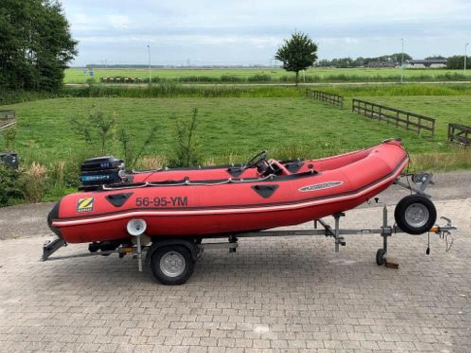 Te koop Zodiac Futura Mk II, 50pk (!!) met trailer, Buitenboordmotor, Zo goed als nieuw, Zodiac, Overige typen