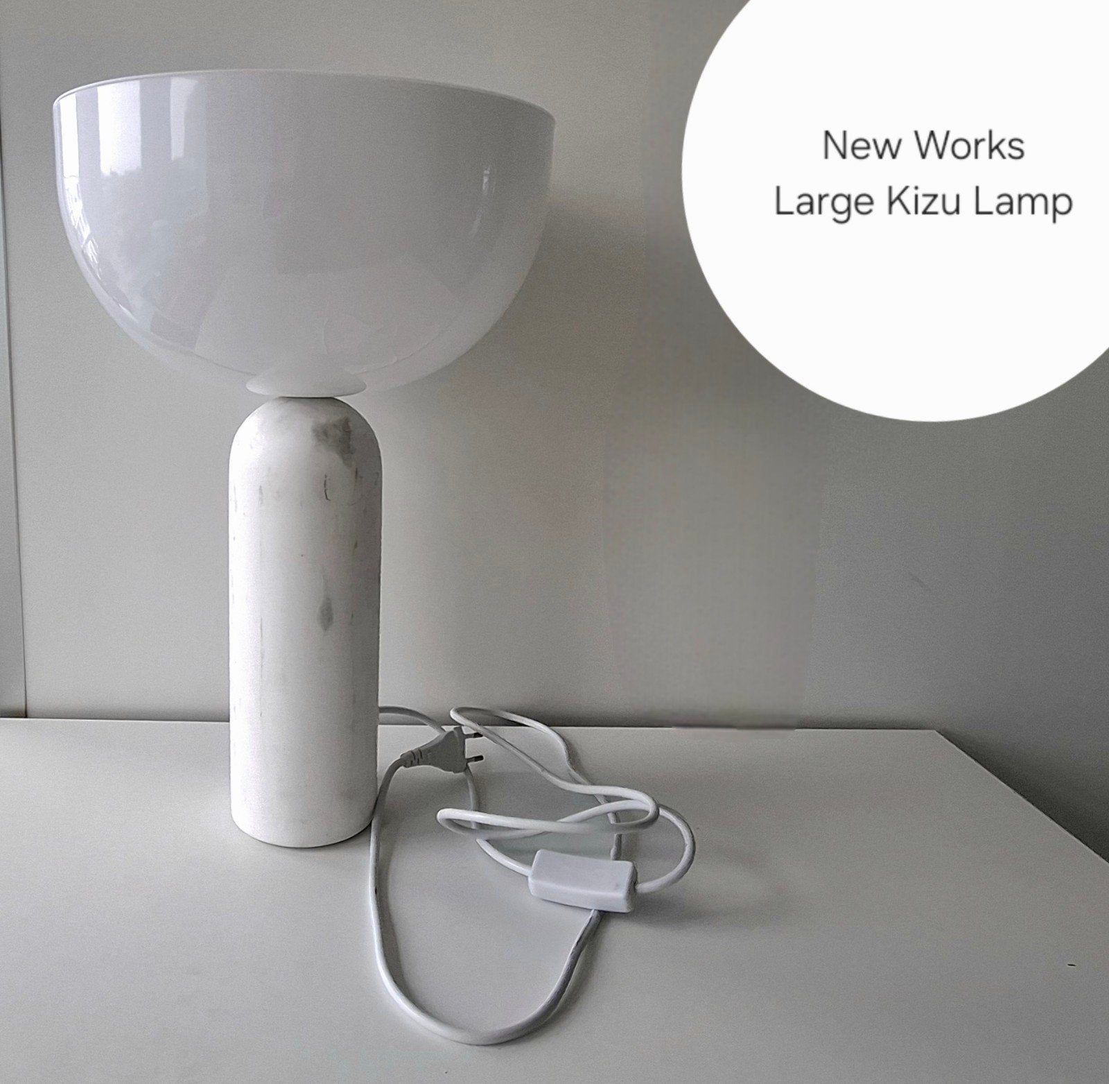 New Works Large Kizu Tafellamp Massief marmer, Ophalen, Gebruikt, Overige merken, 45 cm