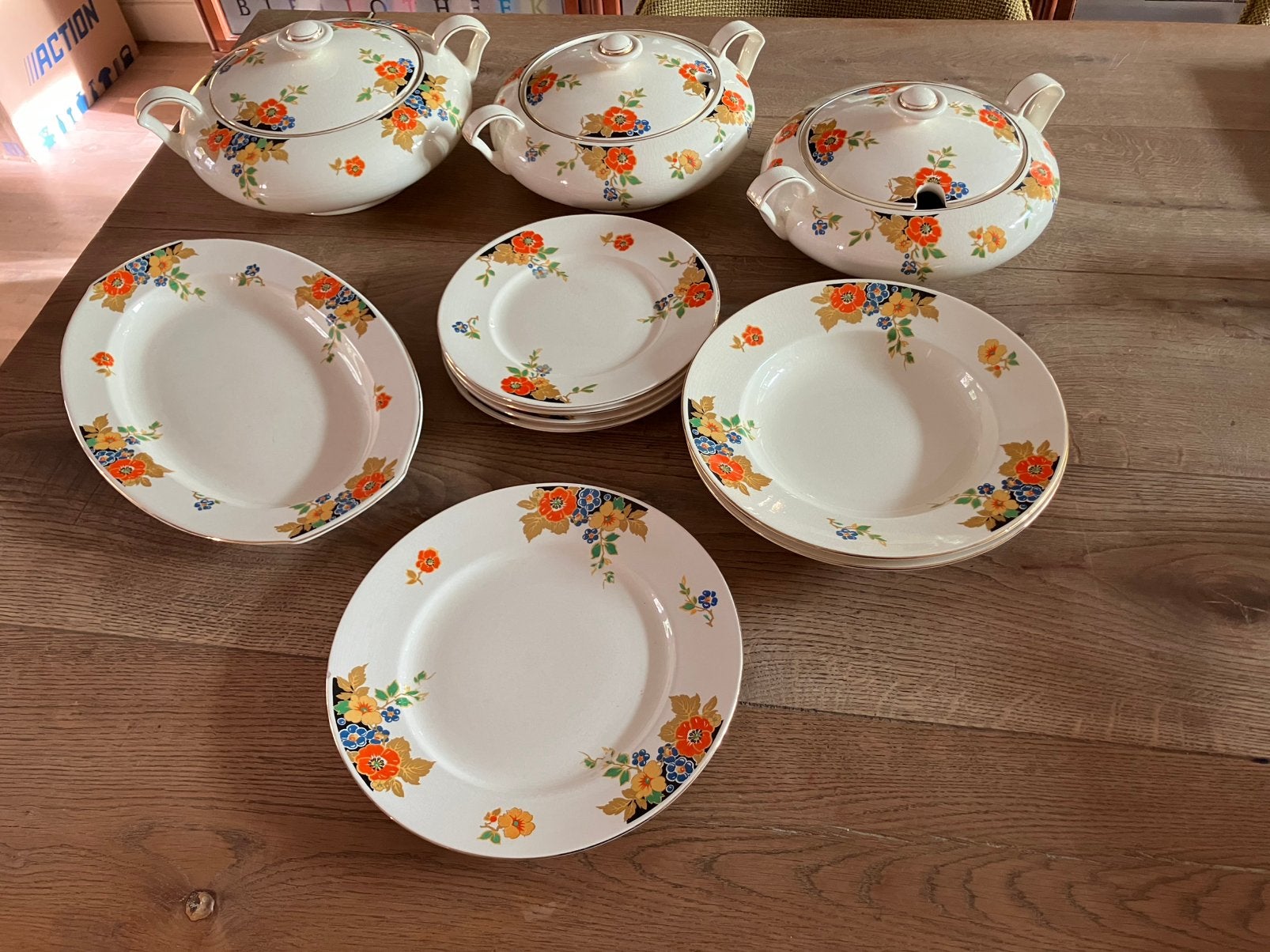 Servies delen oost ind. Kers Mosa Maastricht,ook los te koop, Antiek en Kunst, Ophalen of Verzenden