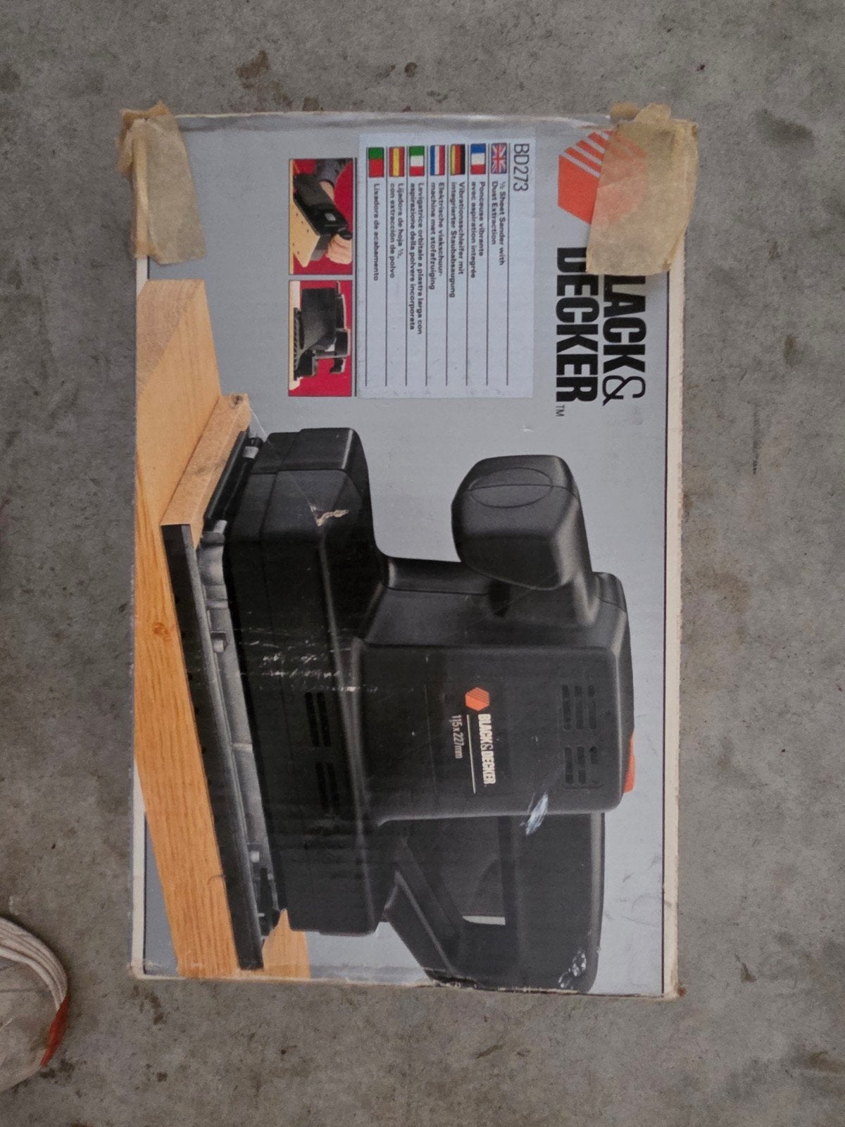 Black & Decker BD273 Vlakschuurmachine, Ophalen of Verzenden, Gebruikt, Minder dan 600 watt, Vlakschuurmachine