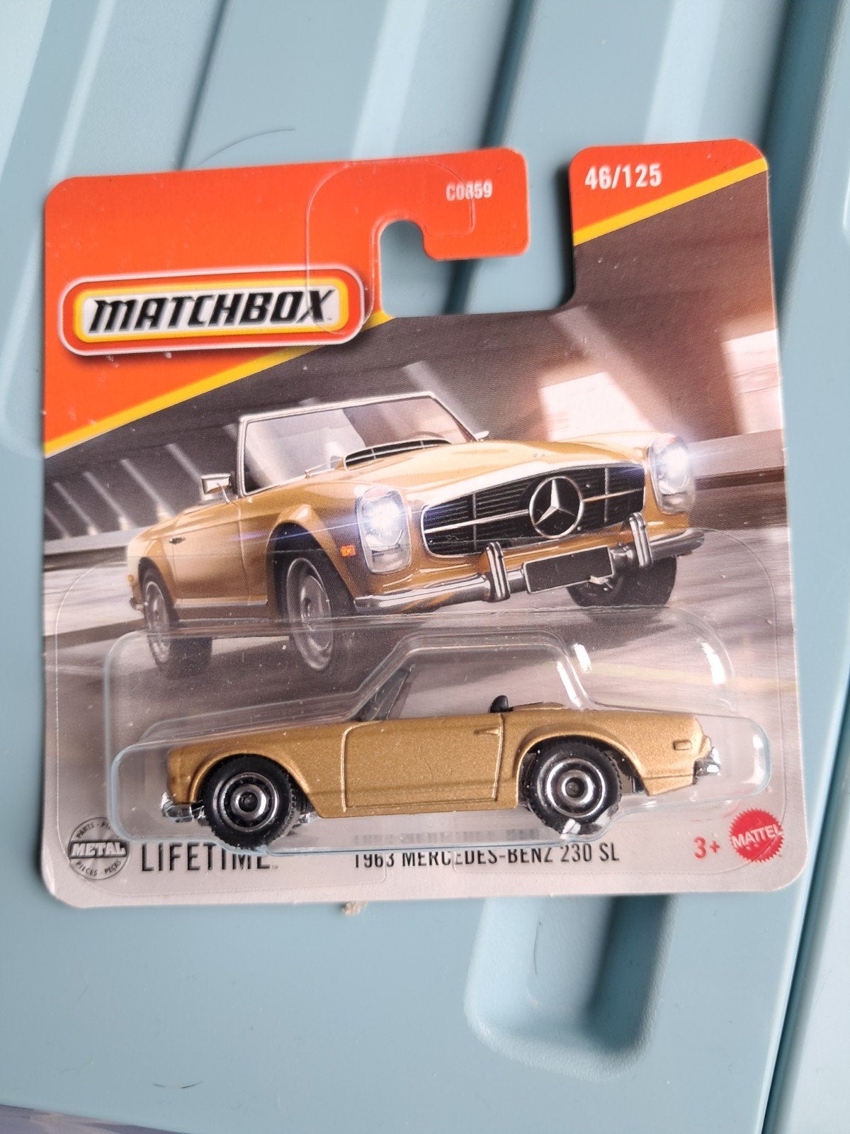 Matchbox 1963 Mercedes-Benz 230 SL goud nieuw in verpakking, Ophalen of Verzenden, Nieuw, Auto