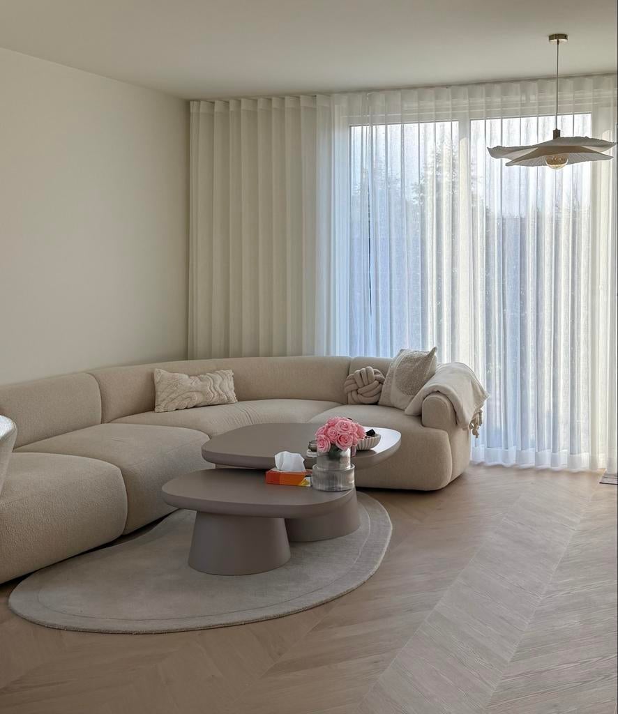 Westwing organisch vloerkleed, Huis en Inrichting, Stoffering | Tapijten en Kleden, Ophalen, Japandi, 100 tot 150 cm, Beige