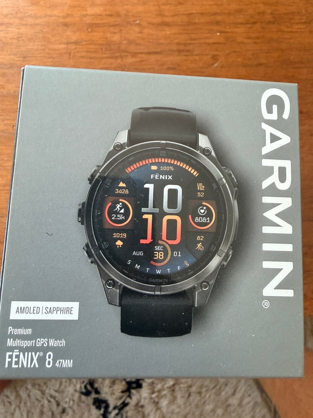 Garmin fenix 8 AMOLED Sapphire 47 mm, Ophalen of Verzenden, Zo goed als nieuw, Zwart, Android