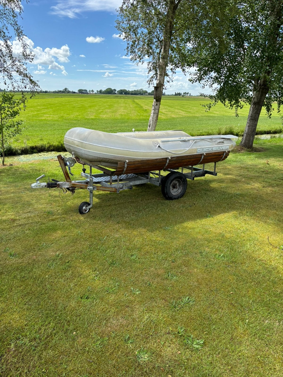 Quicksilver rib met trailer, Watersport en Boten, Rubberboten, Quicksilver, Gebruikt, 3 m, Ophalen