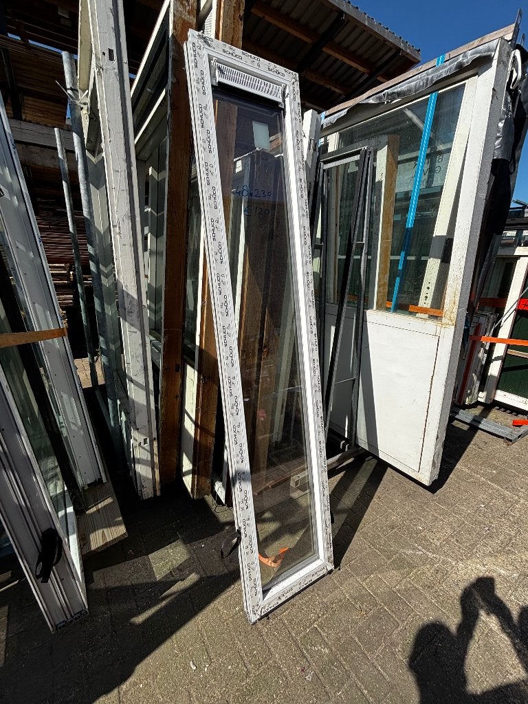 Kunststof kozijn, 48 x 230cm, ++-glas, € 120,-, Ophalen, Kunststof, Minder dan 75 cm, Raamkozijn