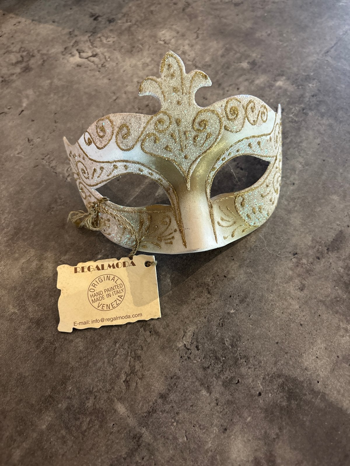 Handgeschilderd Venetiaans masker - Gebruikt, Ophalen of Verzenden, Gebruikt, Feestartikel, Carnaval