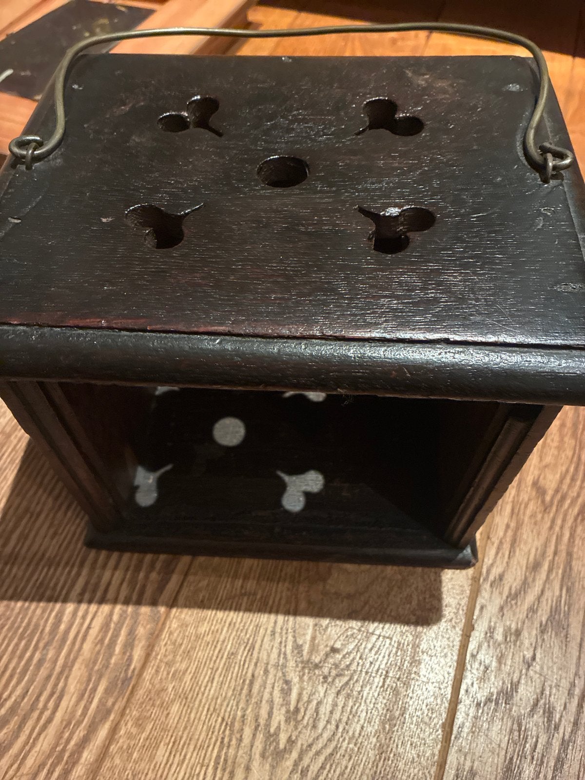 Antieke houten voetenwarmer met handvat, Antiek en Kunst, Ophalen