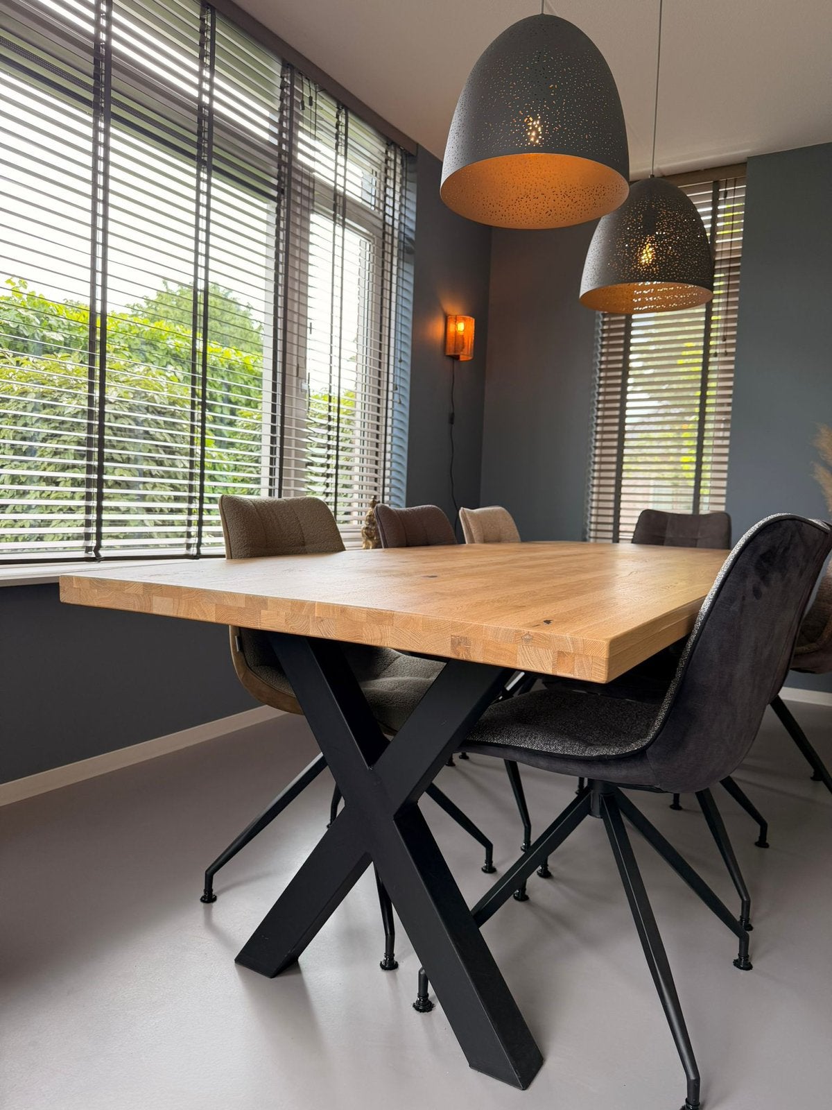 Mooie eiken eettafel 240 cm x 95 cm, Huis en Inrichting, Tafels | Eettafels, Ophalen, Gebruikt, 200 cm of meer, 50 tot 100 cm