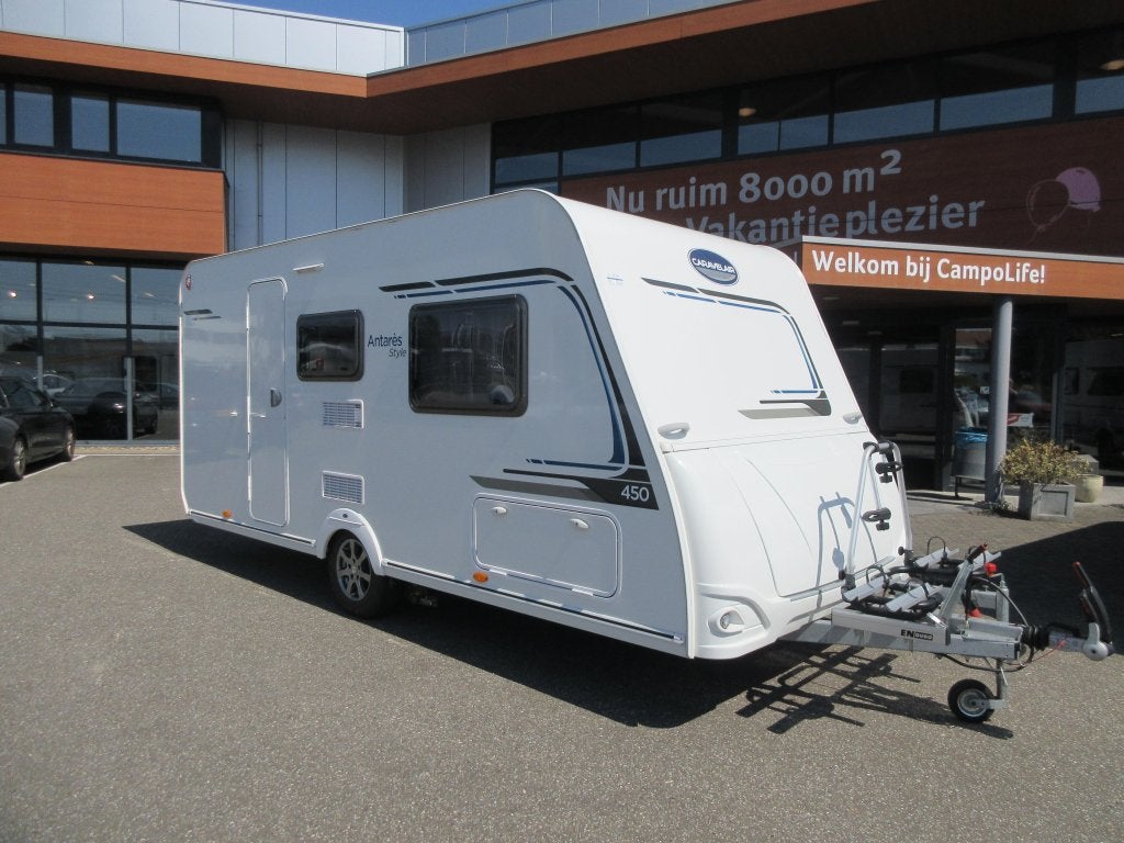 Caravelair Antares Style 450 COMPACT MET ENKELE BEDDEN, Schokbreker, Overige typen, Caravelair, Tot en met 4