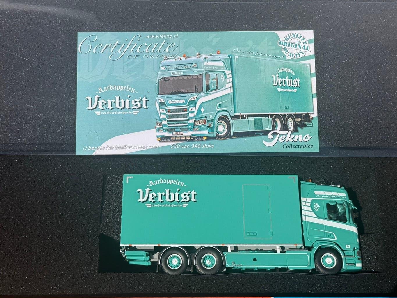Tekno Verbist Scania R serie NG voorwagen bakwagen in doos, Ophalen of Verzenden, Nieuw, Bus of Vrachtwagen, Tekno