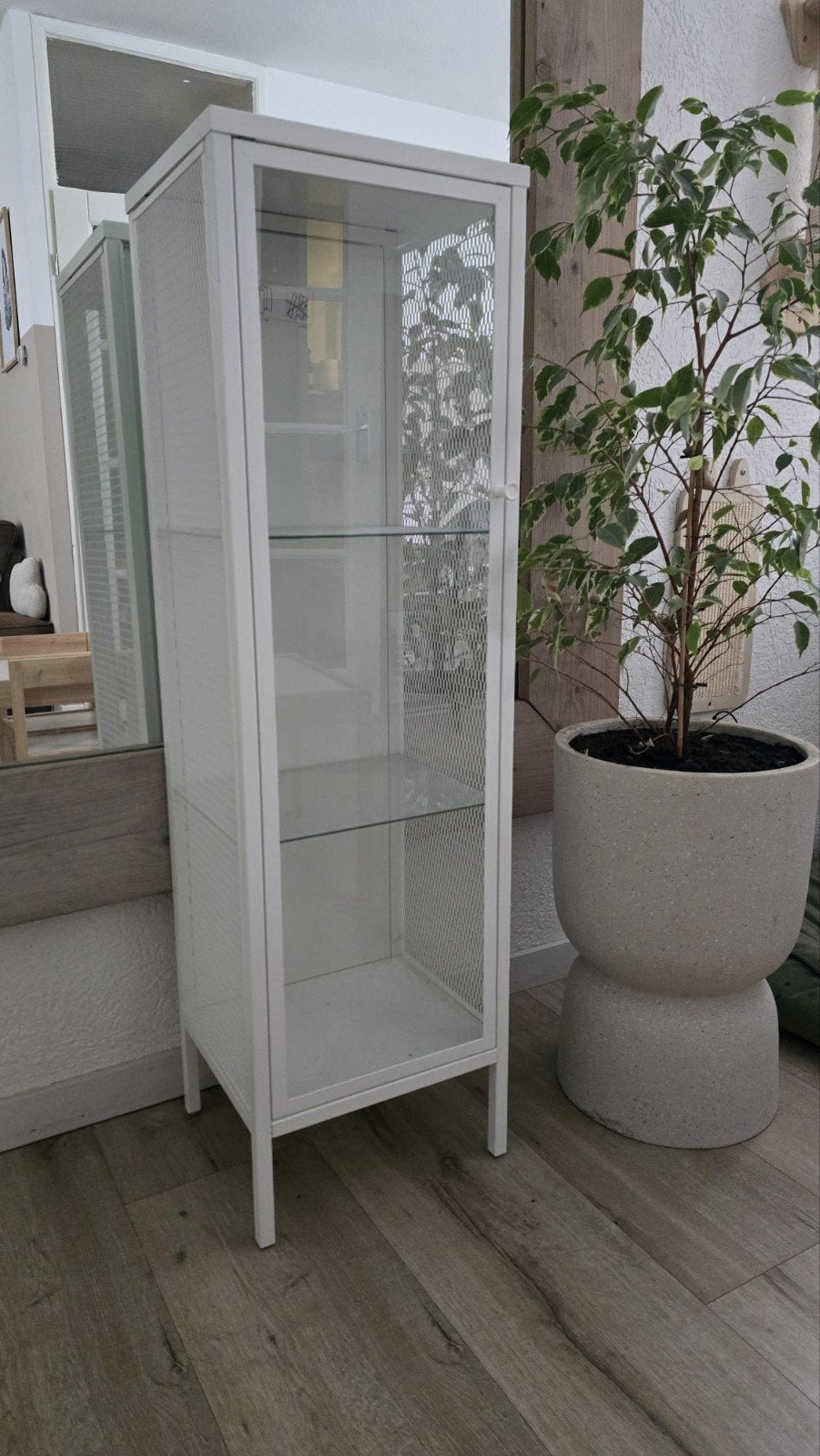 Baggebo ikea vitrine kast wit, Ophalen, Minder dan 50 cm, Met deur(en), 100 tot 150 cm