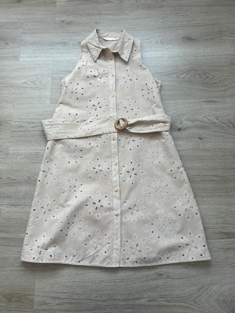 Leuke zomerjurk Zara - Nieuw, Kleding | Dames, Jurken, Beige, Nieuw, Ophalen of Verzenden, Maat 34 (XS) of kleiner