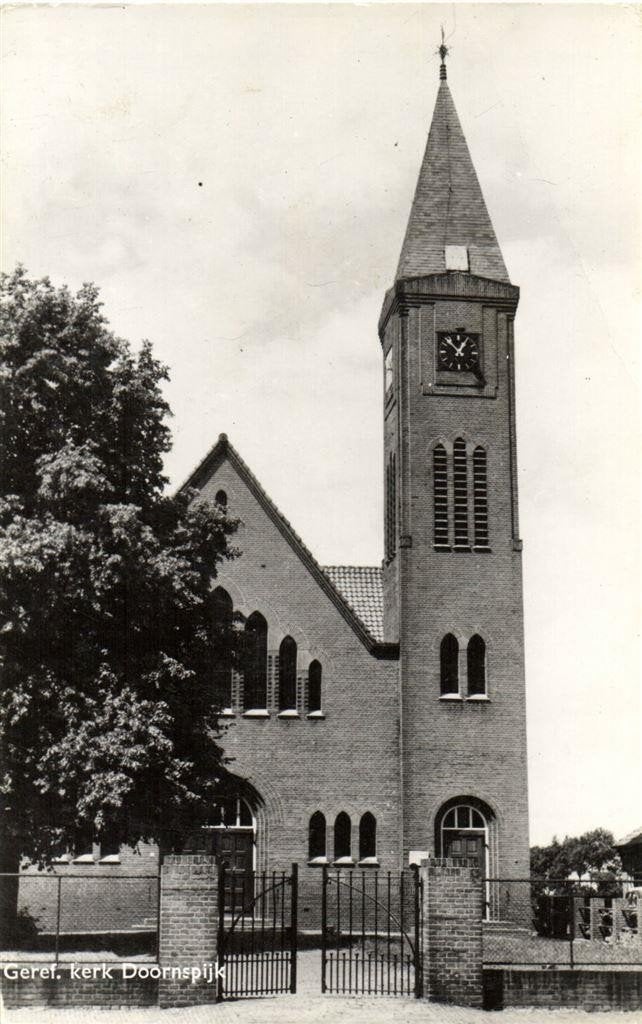 Geref. Kerk Doornspijk - ongelopen, Ophalen of Verzenden, 1960 tot 1980, Ongelopen, Gelderland
