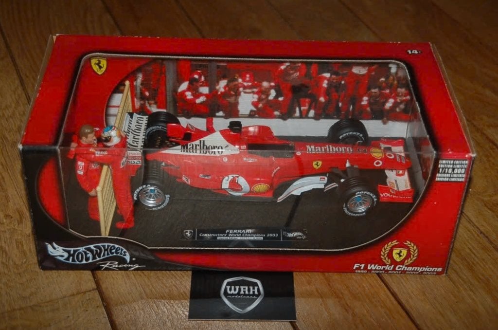 F1 FERRARI 2003 CONSTRUCTOR CHAMPION Marlboro Hotwheels WRH, Verzenden, Zo goed als nieuw, Auto, Hot Wheels