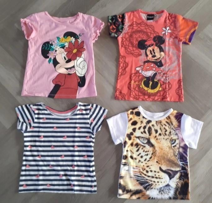 Pakket T-Shirt Korte Mouw Meisjes 4x, Maat 116, Ophalen of Verzenden, Gebruikt, Meisje, Shirt of Longsleeve