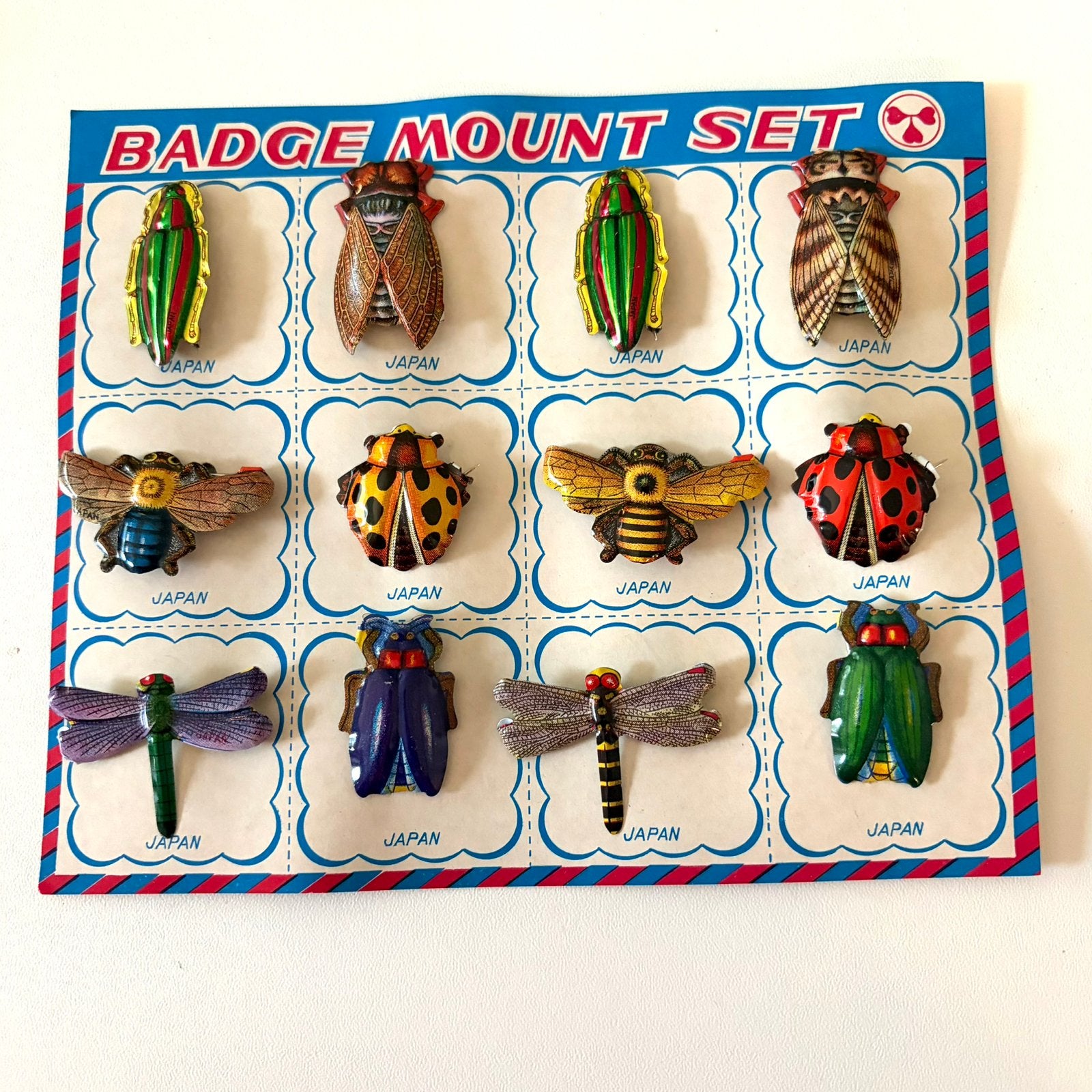 Vintage blikken broches insecten japan, Ophalen of Verzenden, Zo goed als nieuw