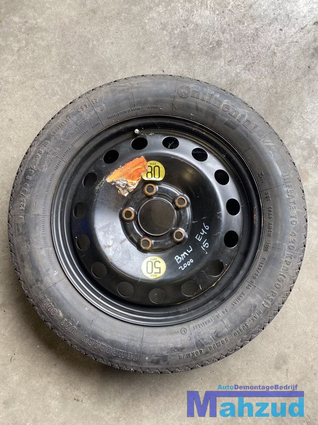 BMW MINI Reserewiel thuiskomer 5x120 16 INCH, Auto-onderdelen, Petuelring 130
80788  Munich, DE, Gebruikt, Info@bmw.de, Ophalen of Verzenden