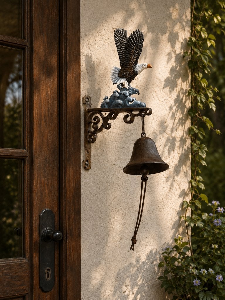 DEURBEL / ZEEAREND / GIETIJZER / ROOFVOGEL / VOGEL, Tuin en Terras, Tuinwanddecoratie, Huis en tuin decoratie Marie, Nieuw, Info@huisentuindecoratiemarie.nl