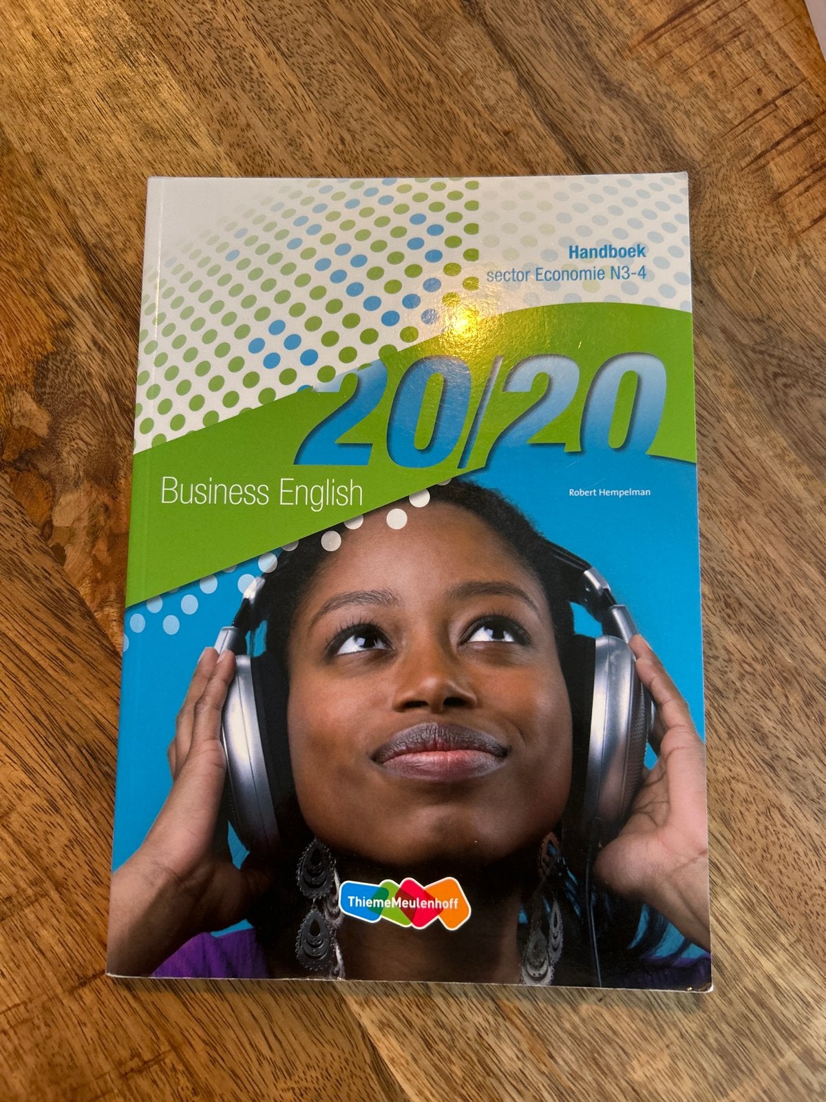 20/20 Business English Handboek sector Economie N3-4, Ophalen of Verzenden, Gamma, Zo goed als nieuw, MBO
