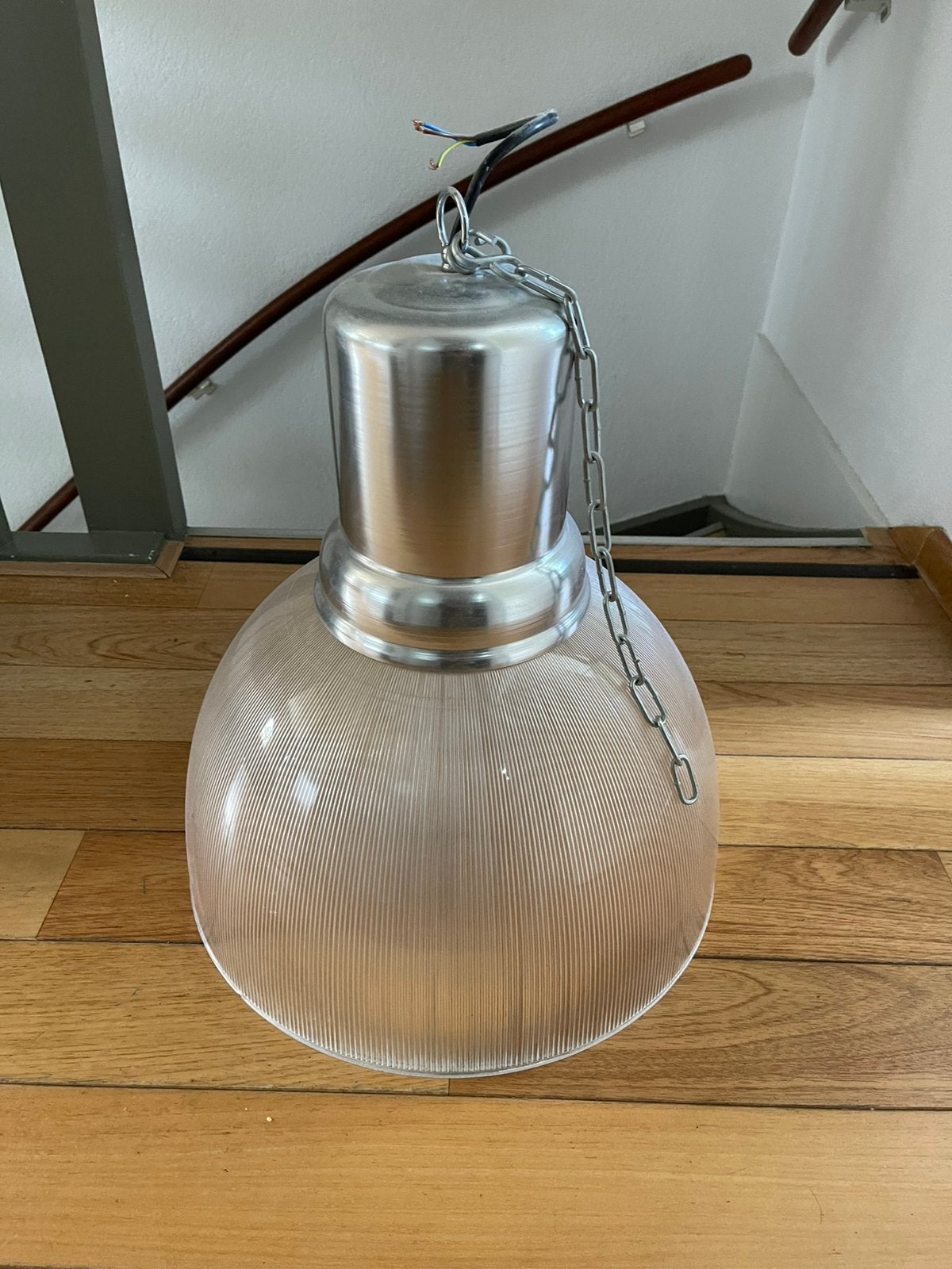 Industriële hanglamp, Huis en Inrichting, Lampen | Hanglampen, Ophalen, Kunststof, E27 (groot), Zo goed als nieuw
